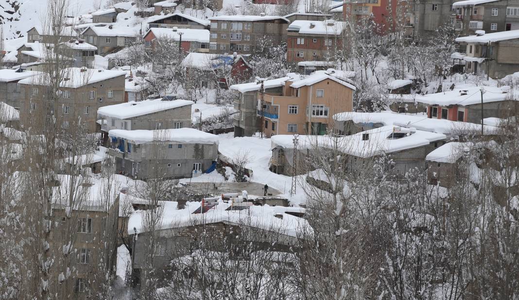 Hakkari ve Yüksekova’da kar 2 metreyi aştı. Tek katlı evler ve ahırlar kara gömüldü 6